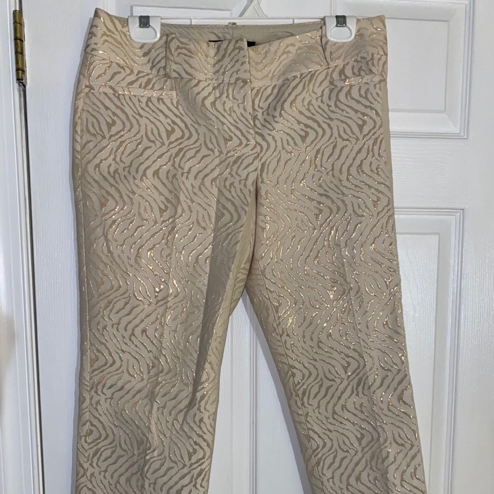 Gold Zebra Dress Pants